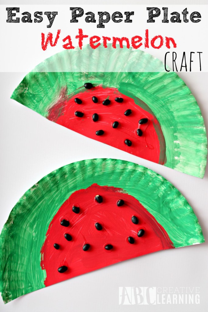 Easy Paper Plate Watermelon Crafts