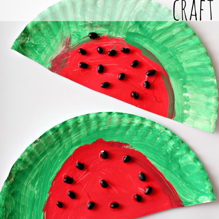 Easy Paper Plate Watermelon Crafts
