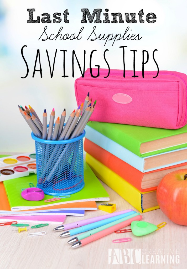 Still scrambling to find the best back to school deals? Check out these Last Minute School Supply Savings Tips that will save you not only cash, but your sanity. - abccreativelearning.com