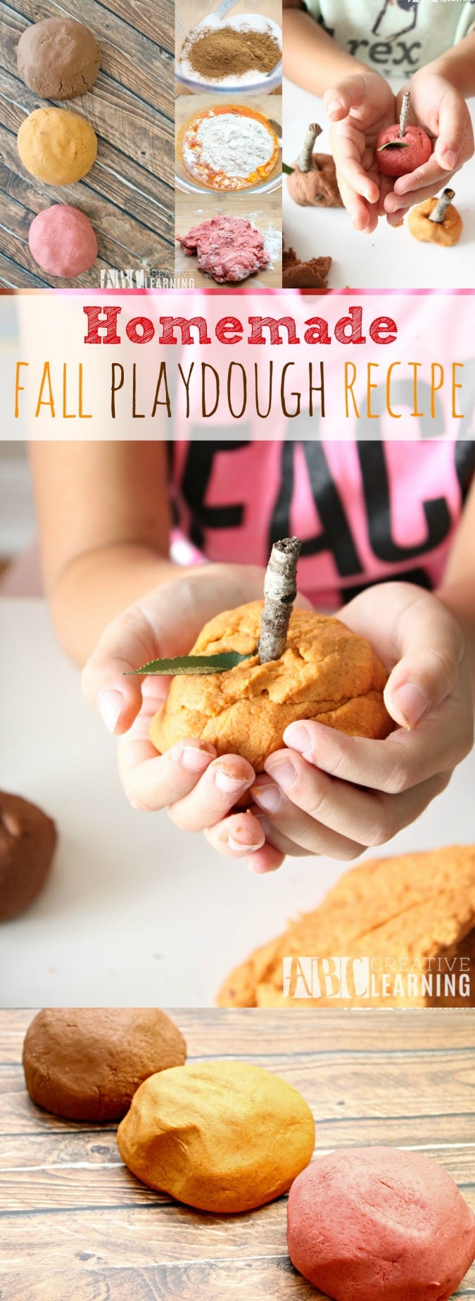 Homemade Fall Playdough Recipe - abccreativelearning.com