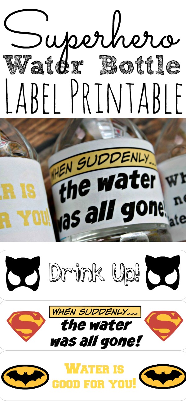 Batman Water Bottle Label Download, Printable Batman Birthday