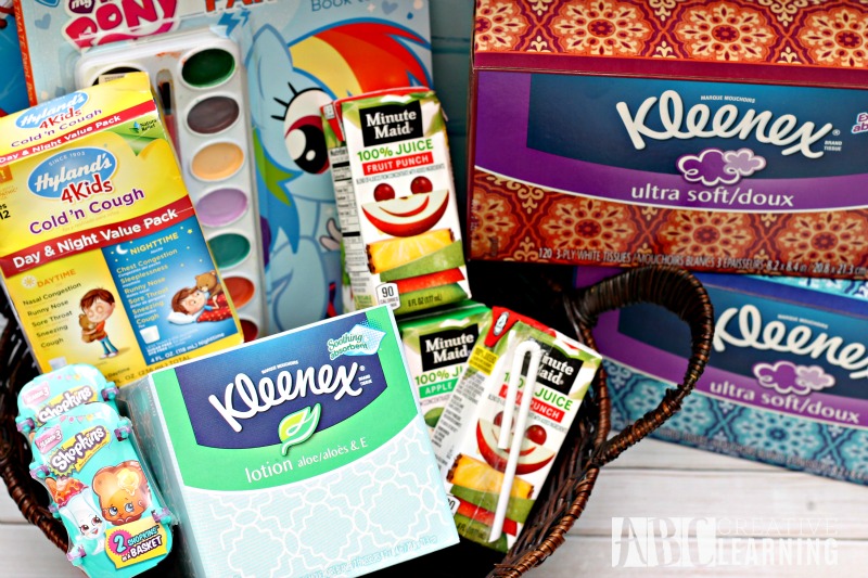 Cold and Flu Kids Care Package Kleenex facial tissues