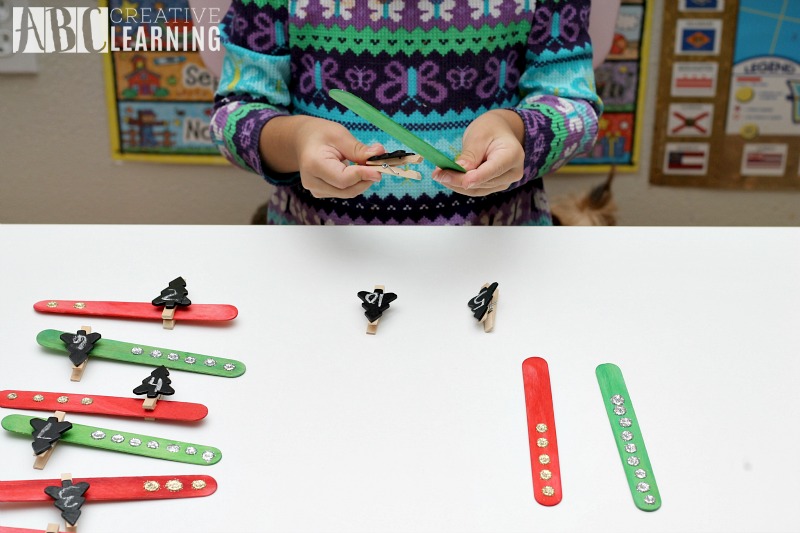Christmas Tree Counting Activity Fine Motor
