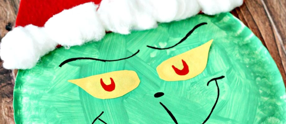 Grinch Paper Plate Craft