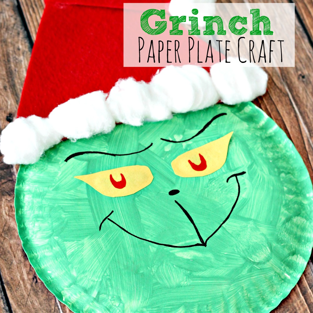 Grinch Paper Plate Craft For Kids - Simply Today Life