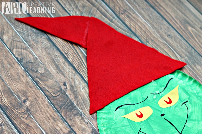 Grinch Paper Plate Craft hat