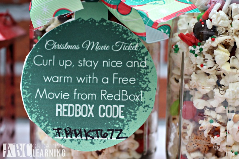 Holiday Popcorn Mason Jar Treat tag