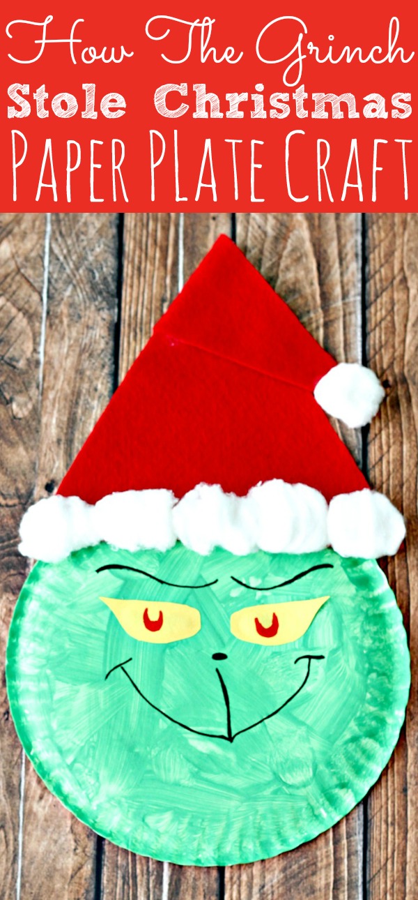 Paper Bowl Grinch Craft Idea For Kids