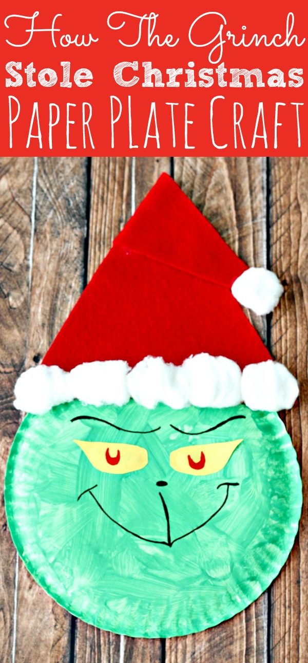 Grinch Paper Plate Craft