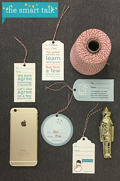 The Smart Talk holiday gift tags - vertical