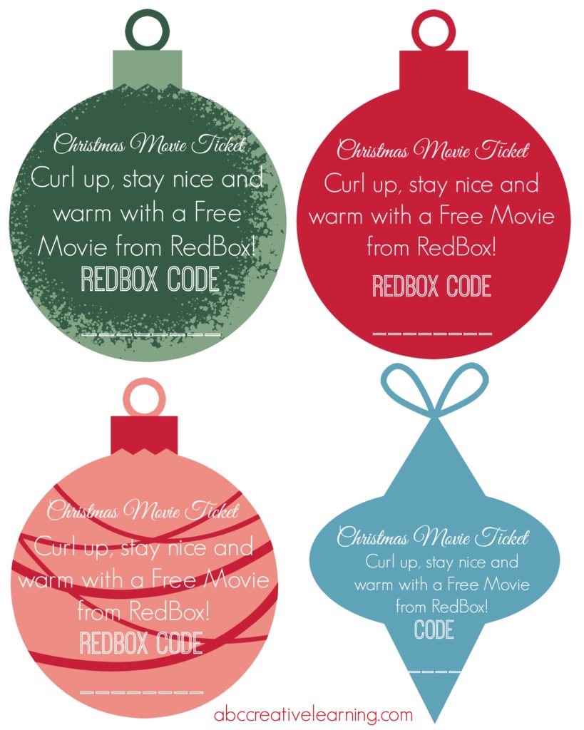 Holiday Ornament Tags for Redbox