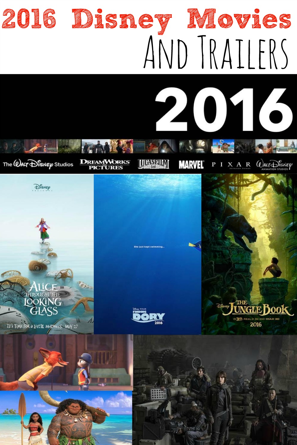 2016 Disney Movies and Trailers