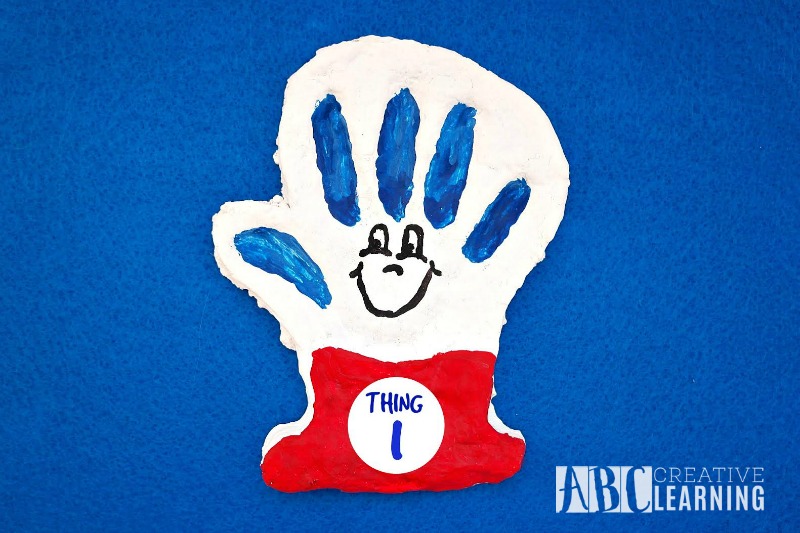 Dr. Seuss Inspired Thing 1 Or Thing 2 Salt Dough Handprint3