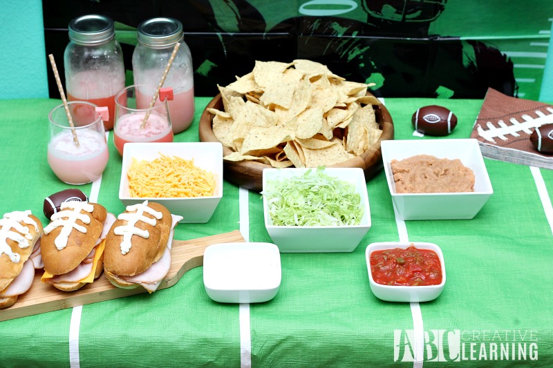 Family Friendly Themed Football Party Nacho Bar