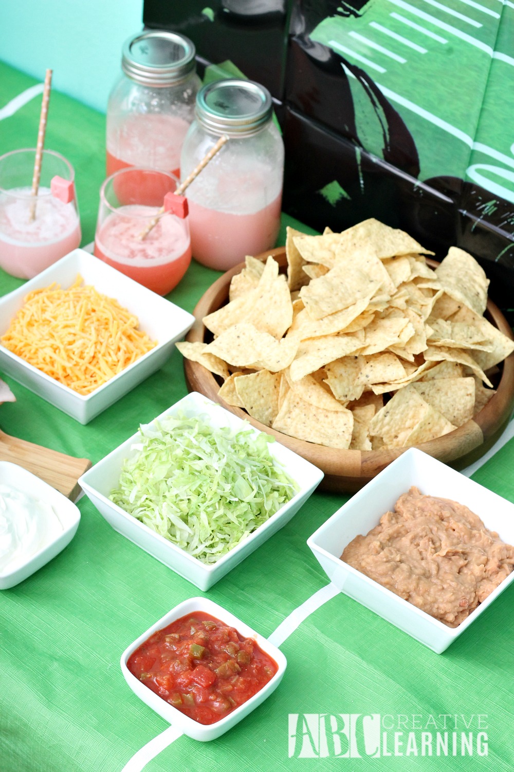 Family Friendly Themed Football Party Nachos Bar