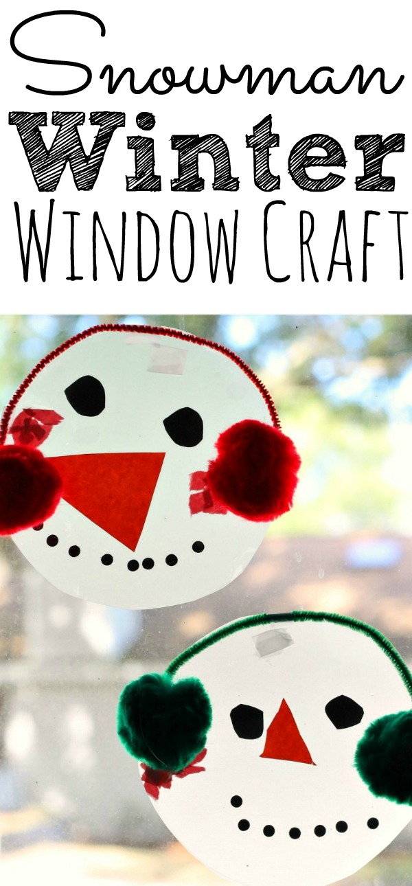 Snowman Winter Window Craft