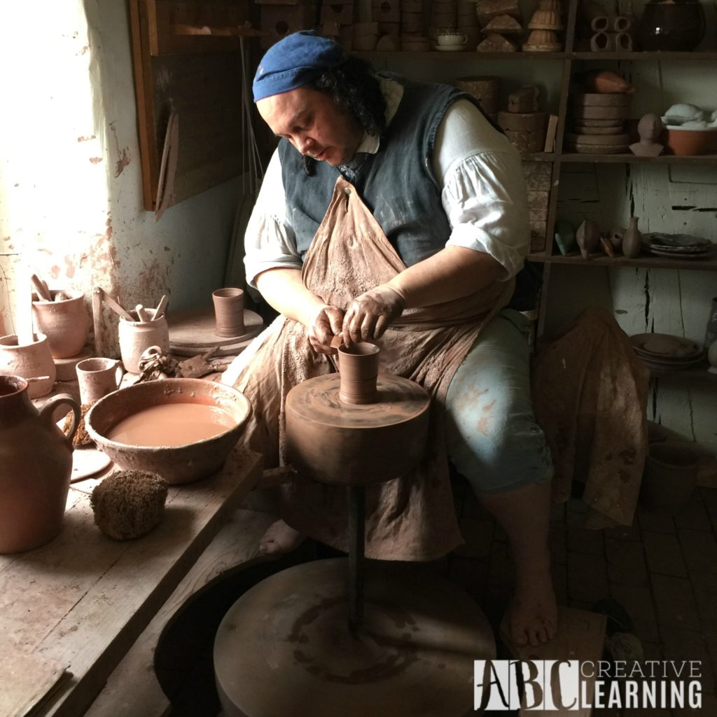 Visiting Old Salem Museums & Gardens in NC pottery