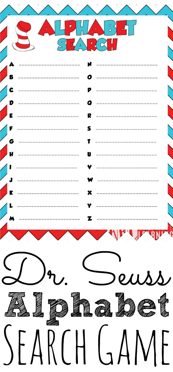 Dr. Seuss Inspired Alphabet Search Game