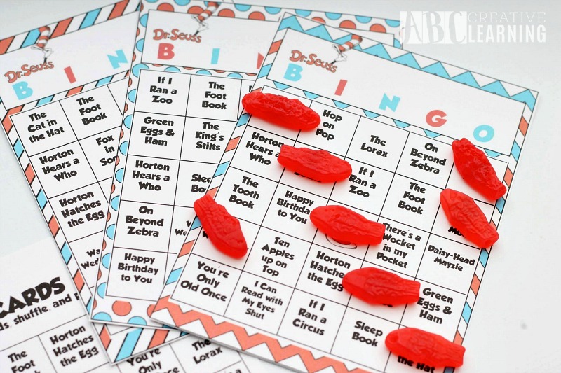 Dr. Seuss Inspired Bingo Cards Fish