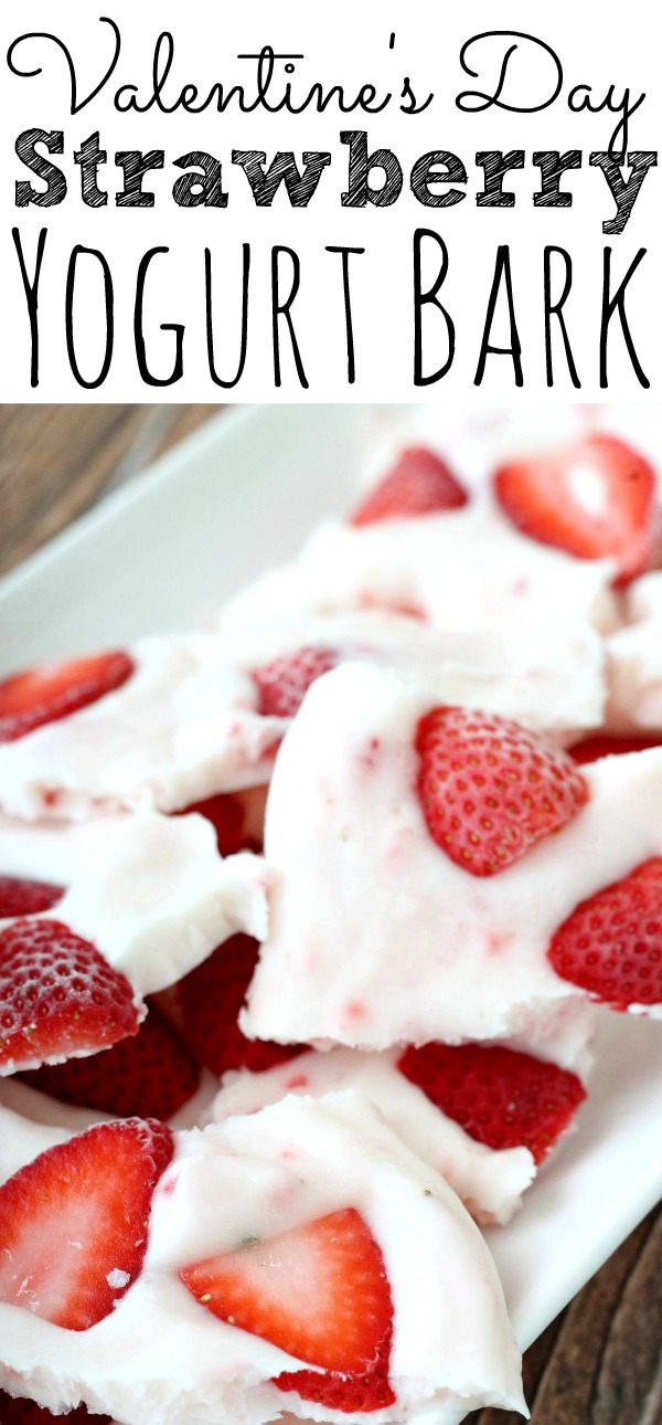 Valentine's Day Strawberry Yogurt Bark