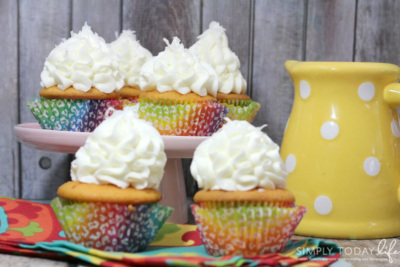 Orange Cupcake with Vanilla Coconut Frosting Cupcake Recipes