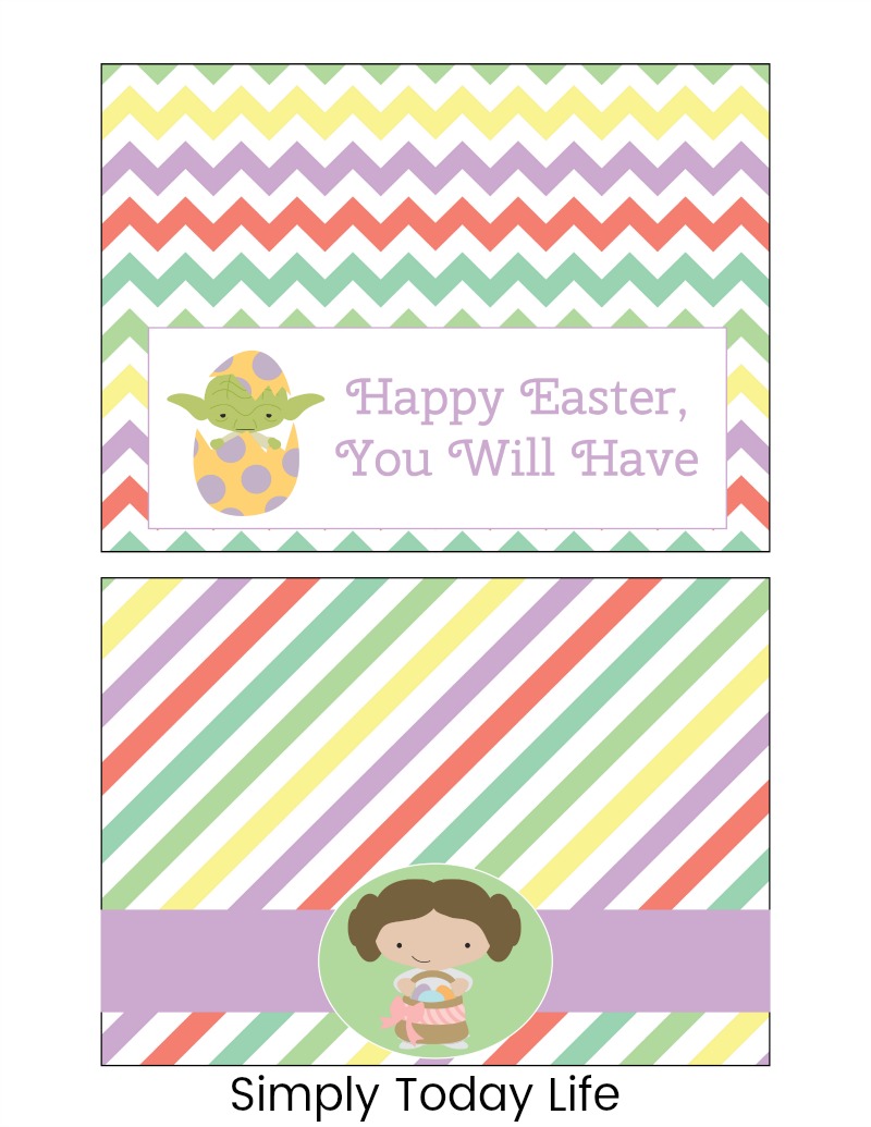 Yoda Princess Leia Easter Printables For Kids