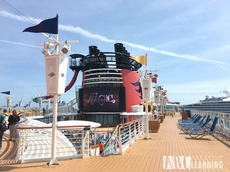 Top Deck on the Disney Magic Cruise Ship 