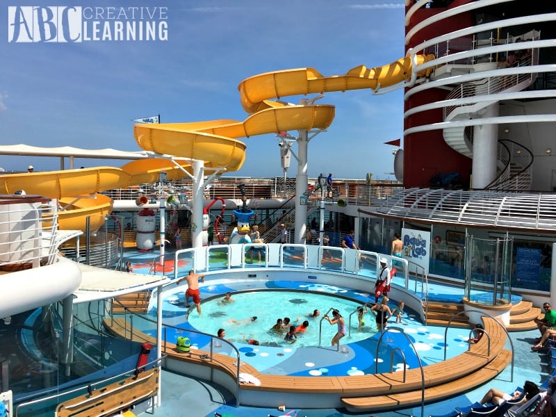 Pools onboard the Disney Magic Cruise Ship 