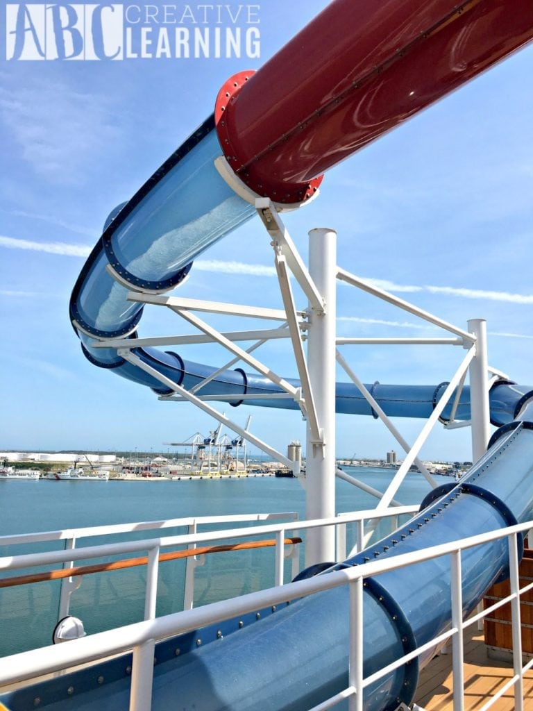 Slides on board the Disney Magic Cruise Ship 