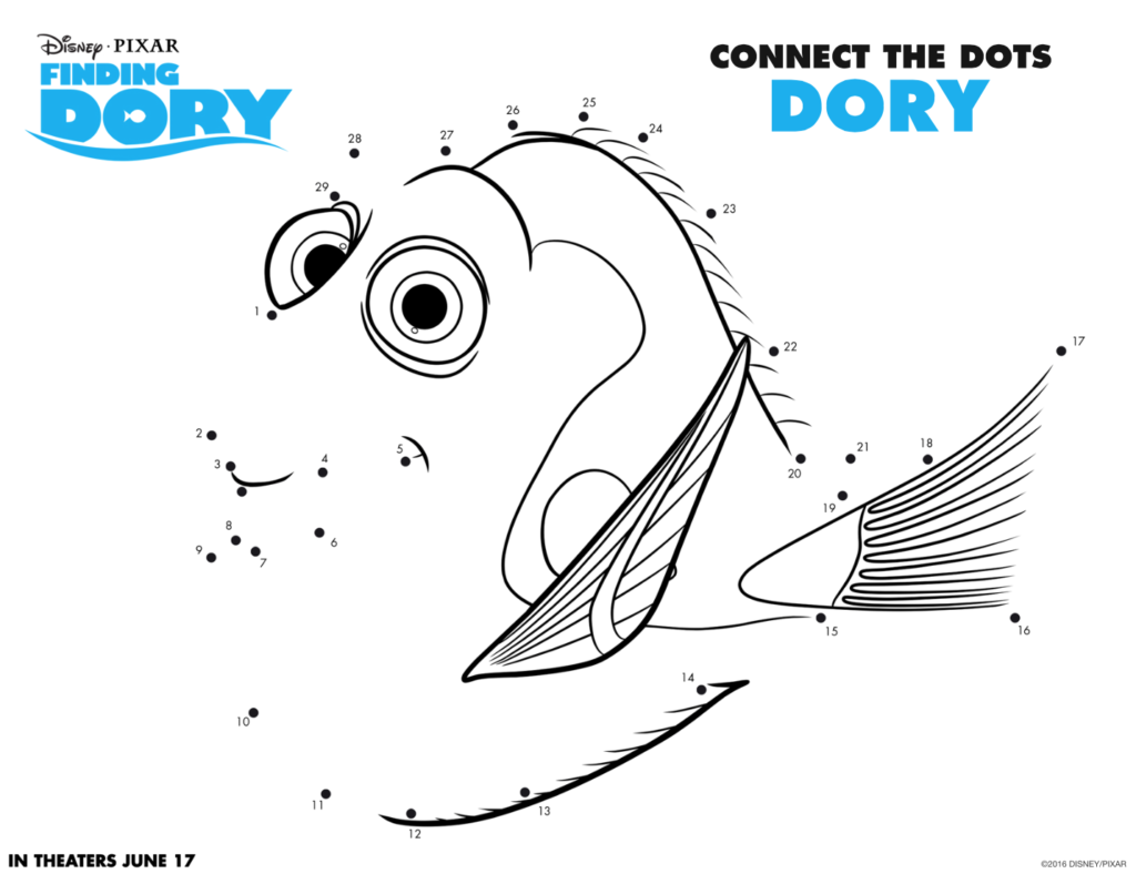 Finding Dory Coloring Sheets #FindingDory #HaveYouSeenHer Dots