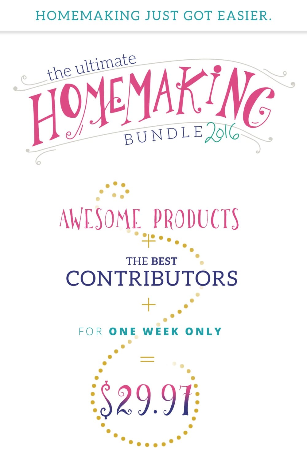 The Ultimate Homemaking Bundle 2016