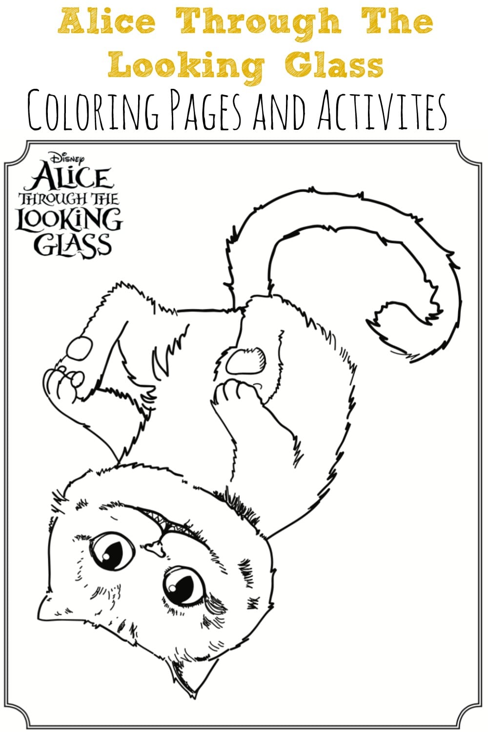 Alice Through The Looking Glass Coloring Sheets #ThroughTheLookingGlass