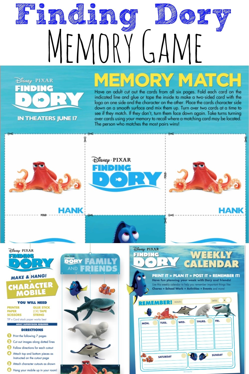 Finding Dory Memory Game