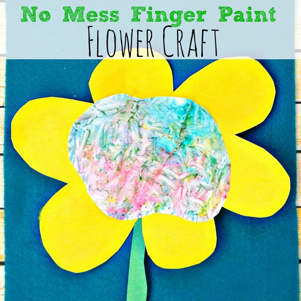 No Mess Finger Paint Flower Craft - Simply Today Life