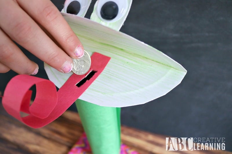 Paper Plate Frog Coin Bank 4