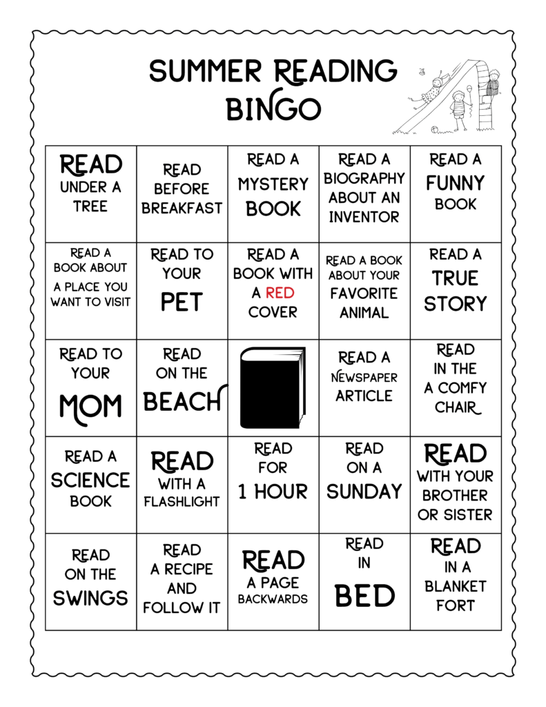 FREE Summer Reading Bingo Game
