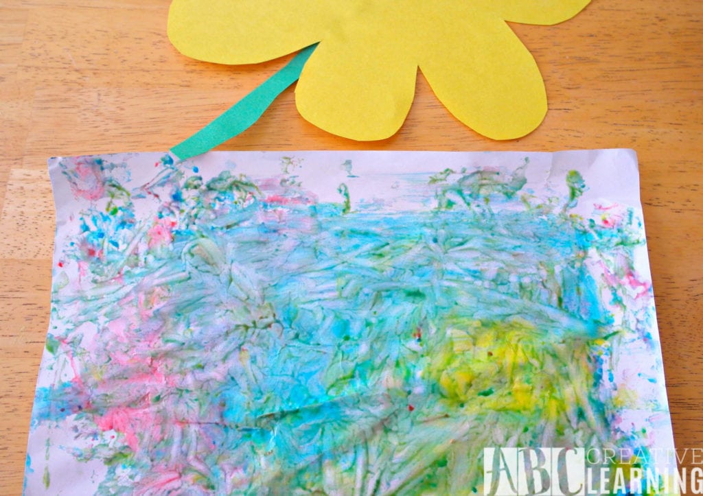 No Mess Finger Paint Flower Craft