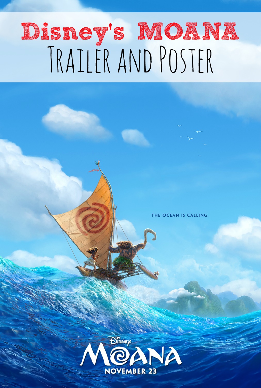 Disney's MOANA Trailer and Poster