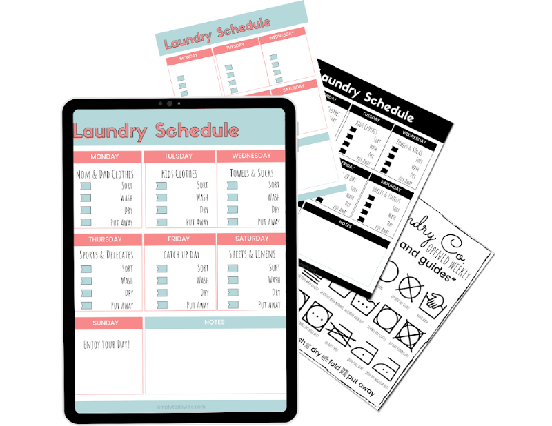 Laundry Schedule Routine Printable