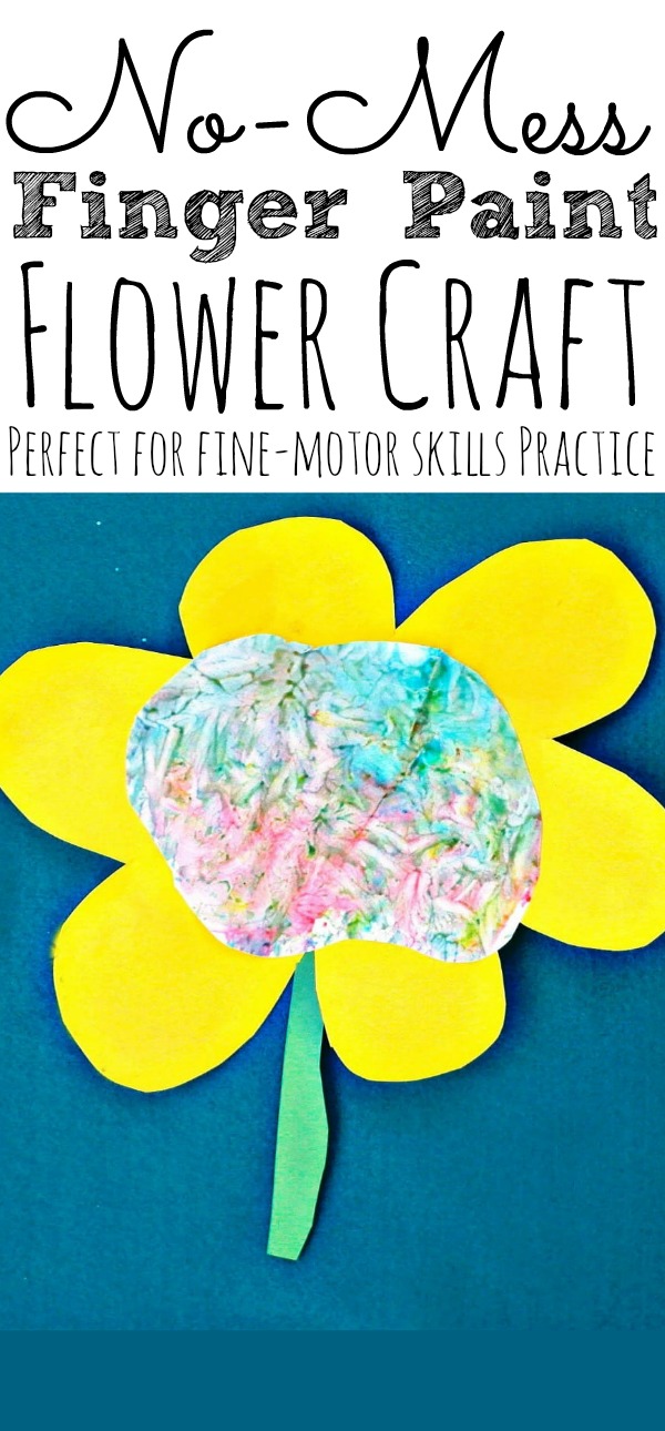 No Mess Finger Paint Flower Craft