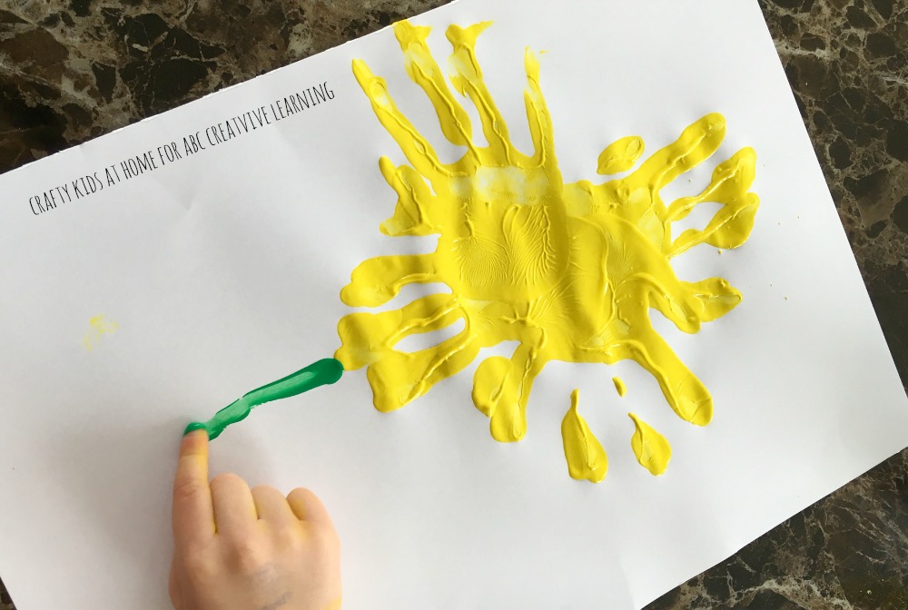 Handprint Sunflowers