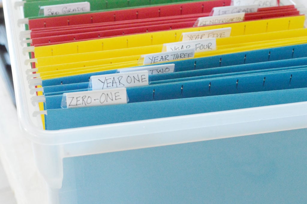 The One Storage System you Need to Organize your Children's Schoolwork
