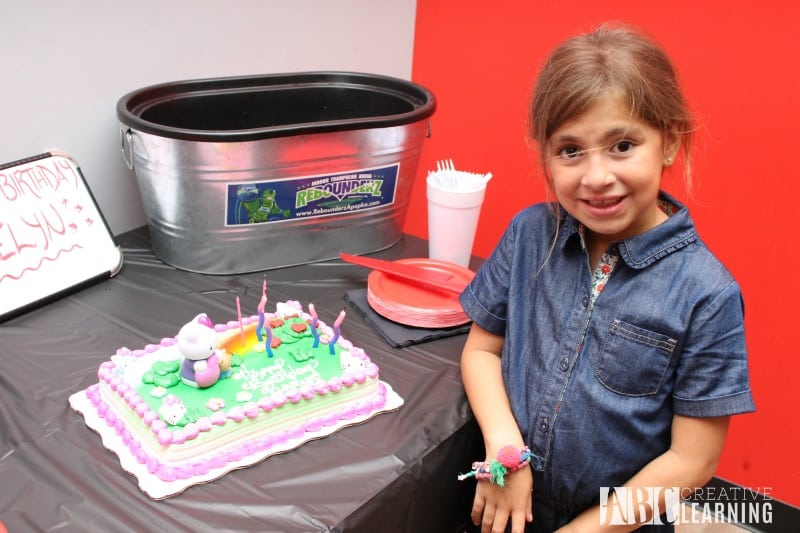 Birthday Fun Celebration at Rebounderz Apopka cake