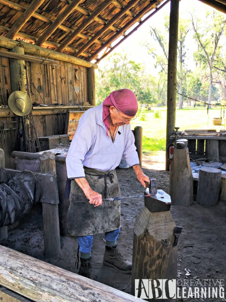 Visiting Mission San Luis in Tallahassee Florida iron