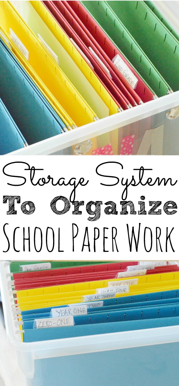 The One Storage System You Need To Organize Your Children's Schoolwork