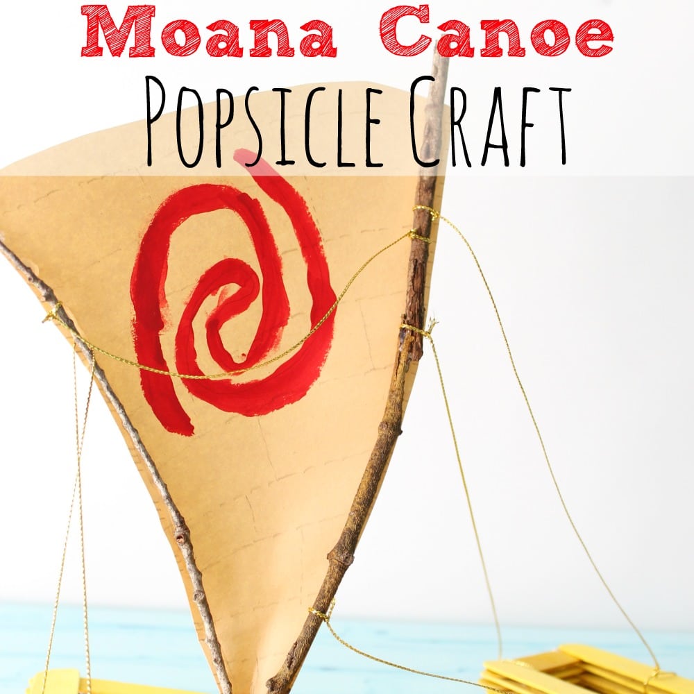 Moana Canoe Popsicle Craft #Moana - Simply Today Life