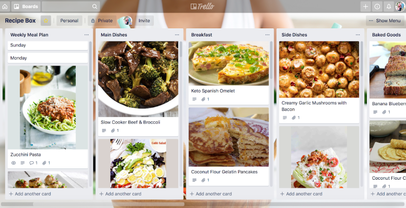 Using Trello For Meal Planning