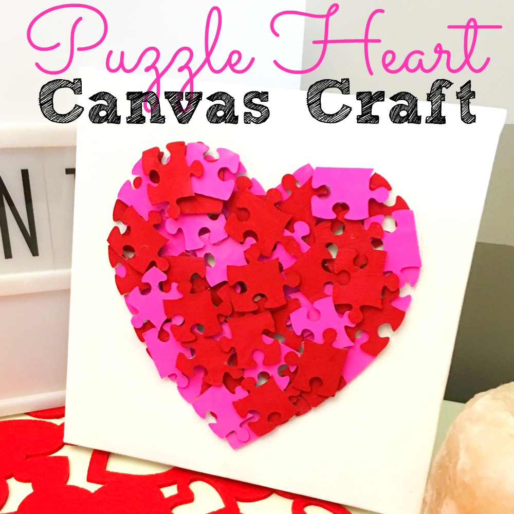 Puzzle Heart Canvas Craft - Simply Today Life