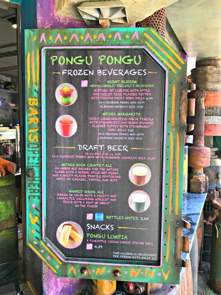 Pandora - World of Avatar at Disney's Animal Kingdom | 5 Things To Experience #VisitPandora Pongu Pongu Menu