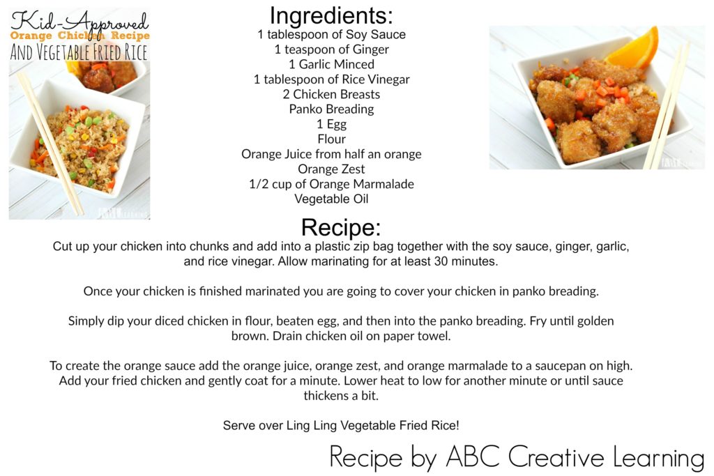 Kid-Approved Orange Chicken Recipe and Vegetable Fried Rice